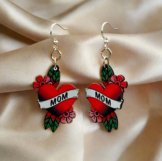 Mom Tattoo Earrings #1616