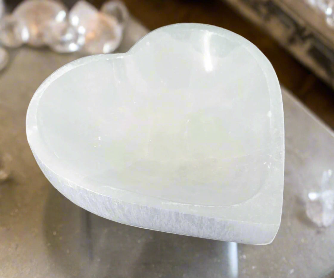 Selenite Heart Bowl