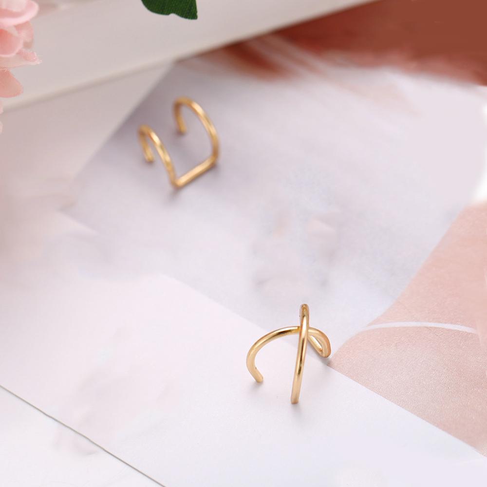 2 Piece Ear Cuff 18K Gold Plated Earring