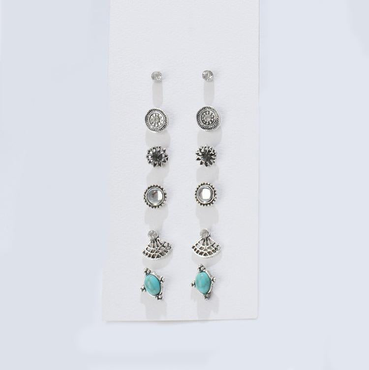 6 Piece Stud Earring