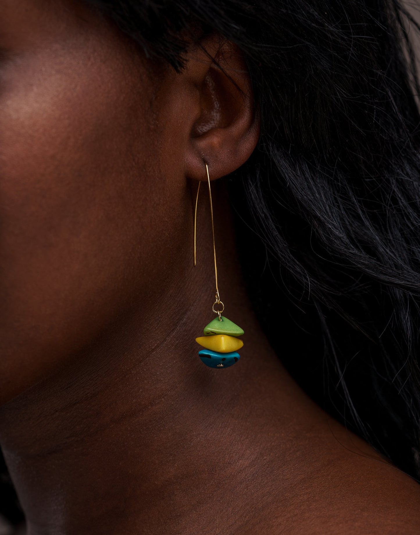 Tapajos Tagua Drop Earrings - Brazil